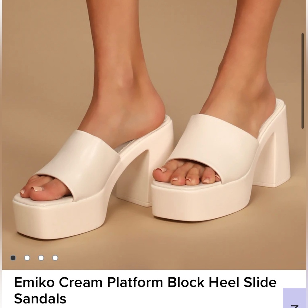 White Platform sandals